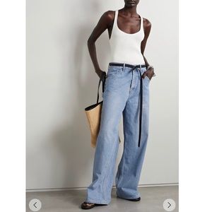 NWT Nili Lotan White Caden Ribbed Organic Cotton Jersey Tank XS